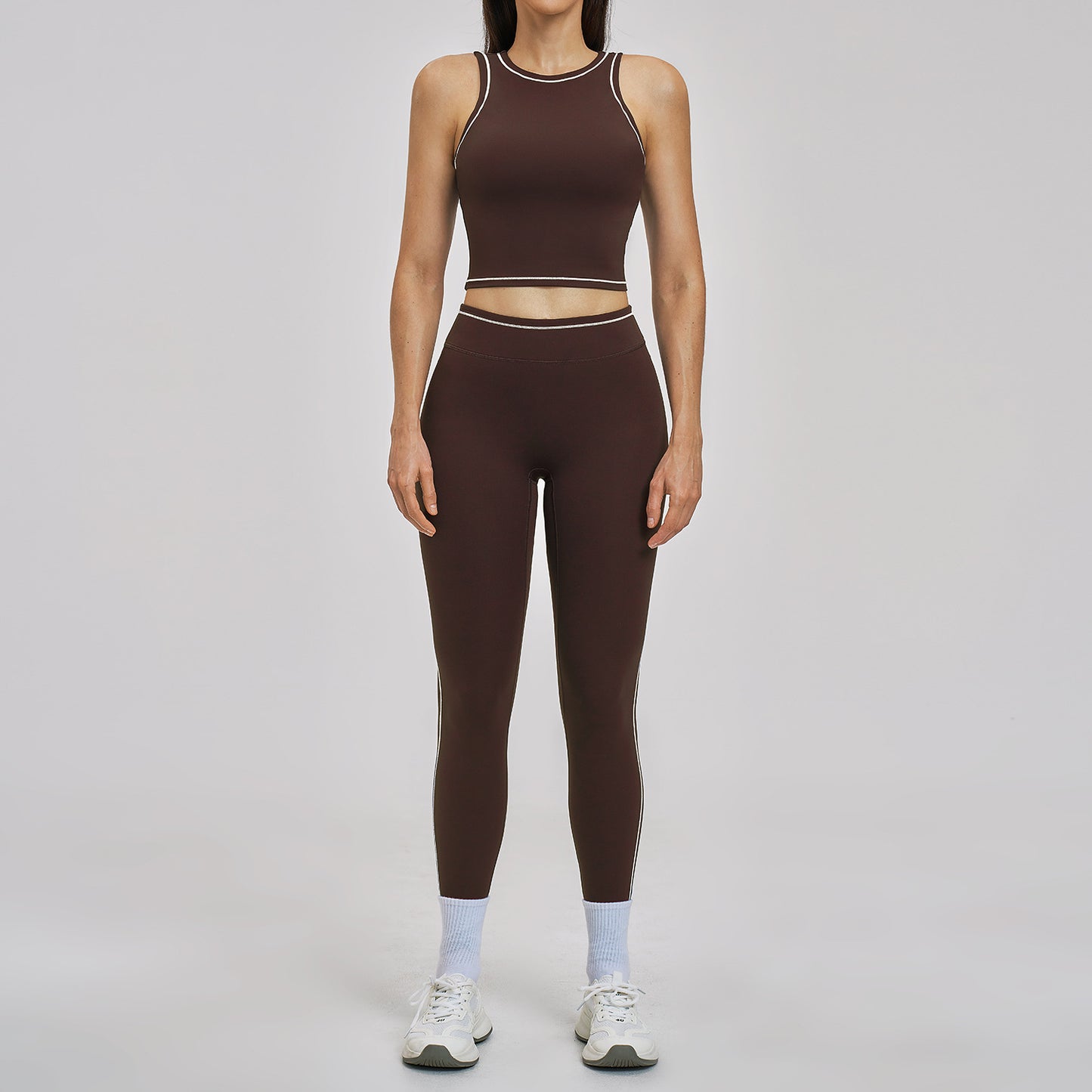 Tight-fitting, Shock-absorbing Athletic Set For Outdoor Running And Fitness