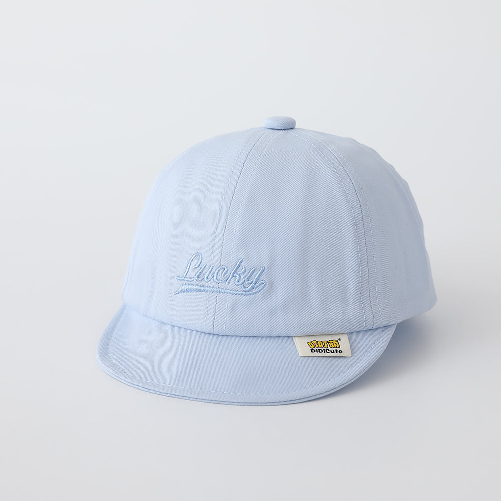 Children's Solid-color Artistic Font English Embroidery Adjustable Simple And Fashionable Soft-brim Baseball Cap For Outdoor Travel And Daily Use