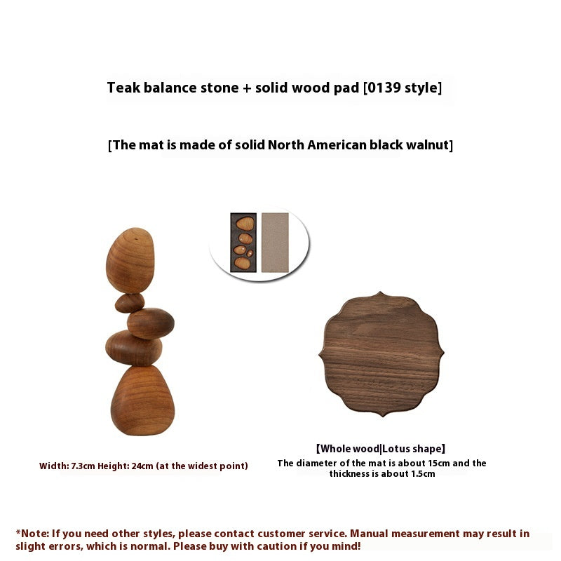 Housewarming Gift Balanced Rock Decoration Creative Wood Carving Cultural And Creative Gifts Emotional Stability Artifact Home Happiness For Friends