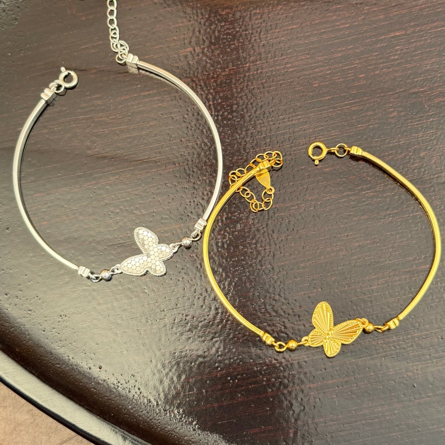 1pc 999 Sterling Silver Honeycomb Butterfly Bangle Bracelet, Luxurious Minimalist Style, Perfect For Daily Wear, Dates & Valentine's Gifts
