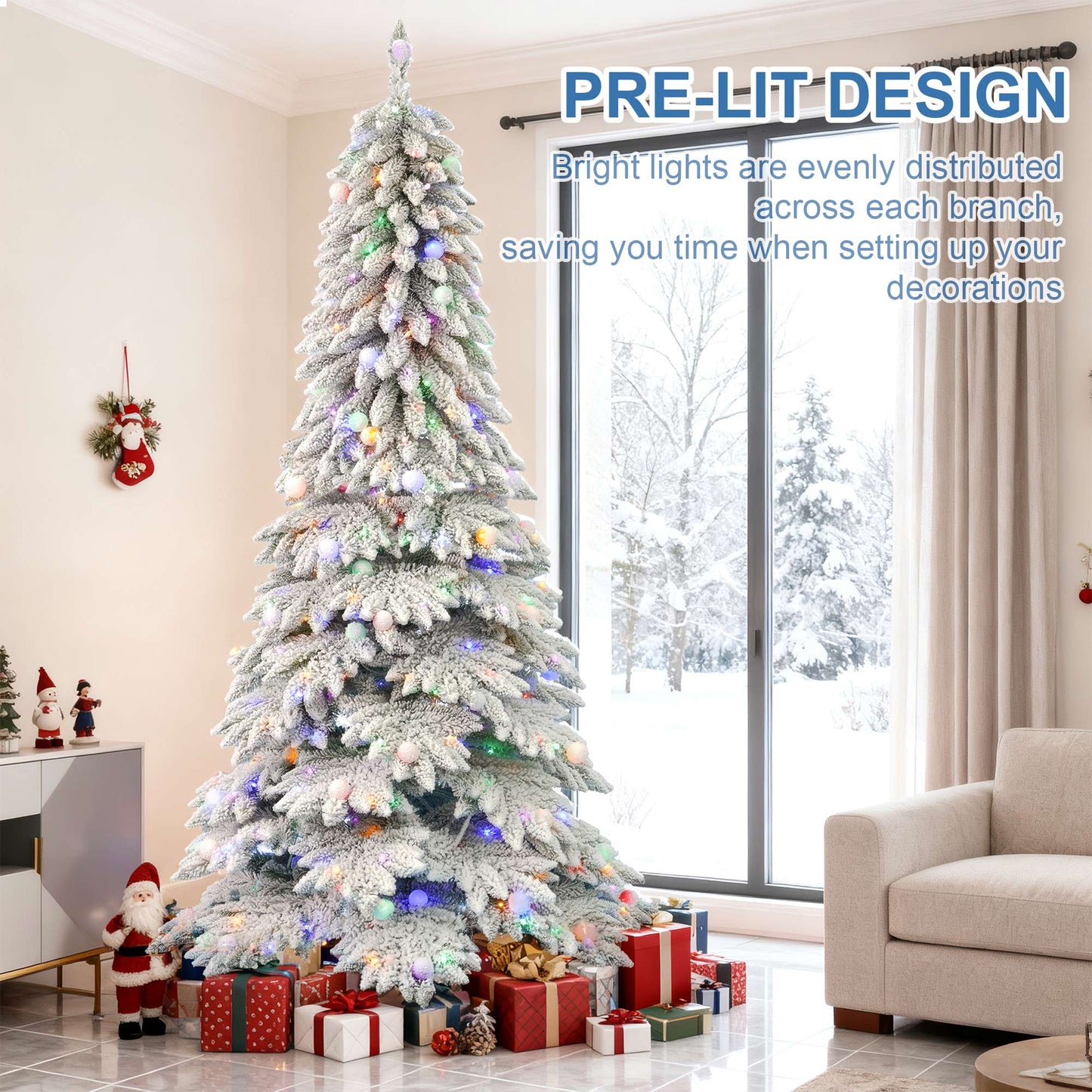 Illuminated Christmas Tree For Home Living Room Festive Decoration, Christmas Gifts And Ornaments, Perfect For Christmas Scene Setup