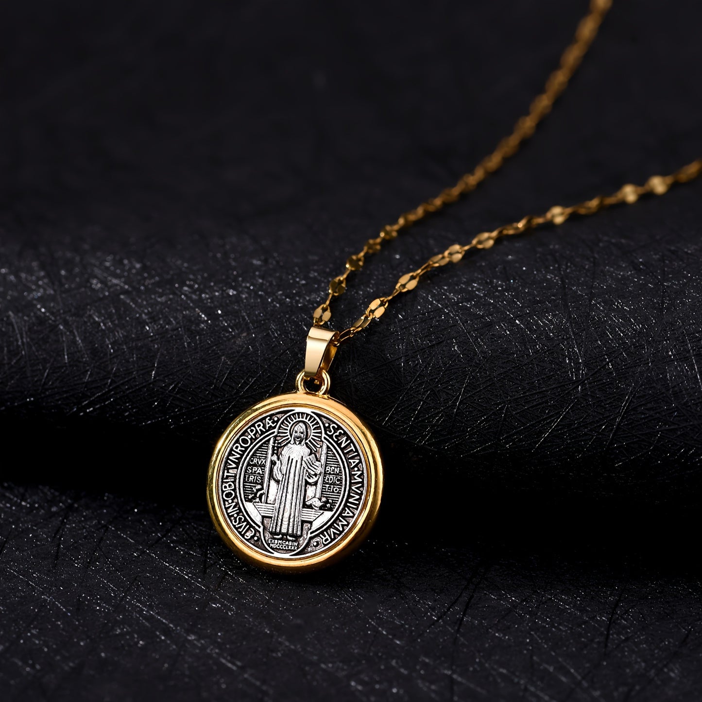 St. Benedict Cross Alloy Necklace Simple High-end Necklace Accessories