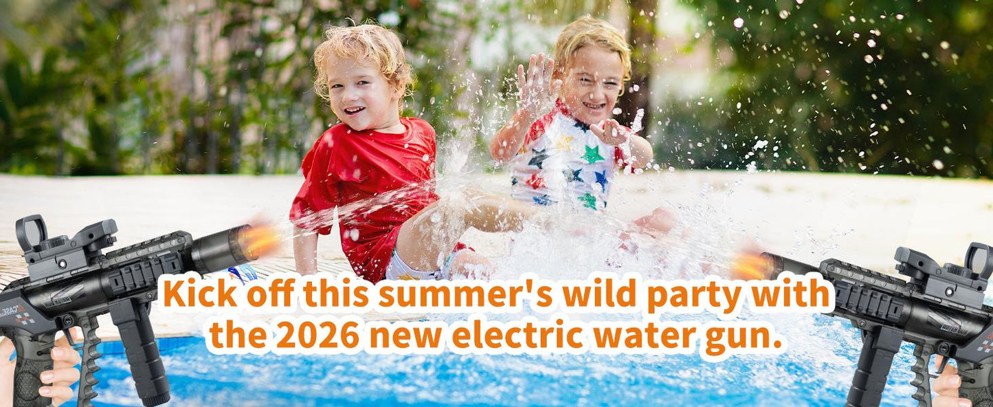 Tactical Modular Electric Water Gun Toy, Rechargeable, Summer Pool Party Water Fight Gift