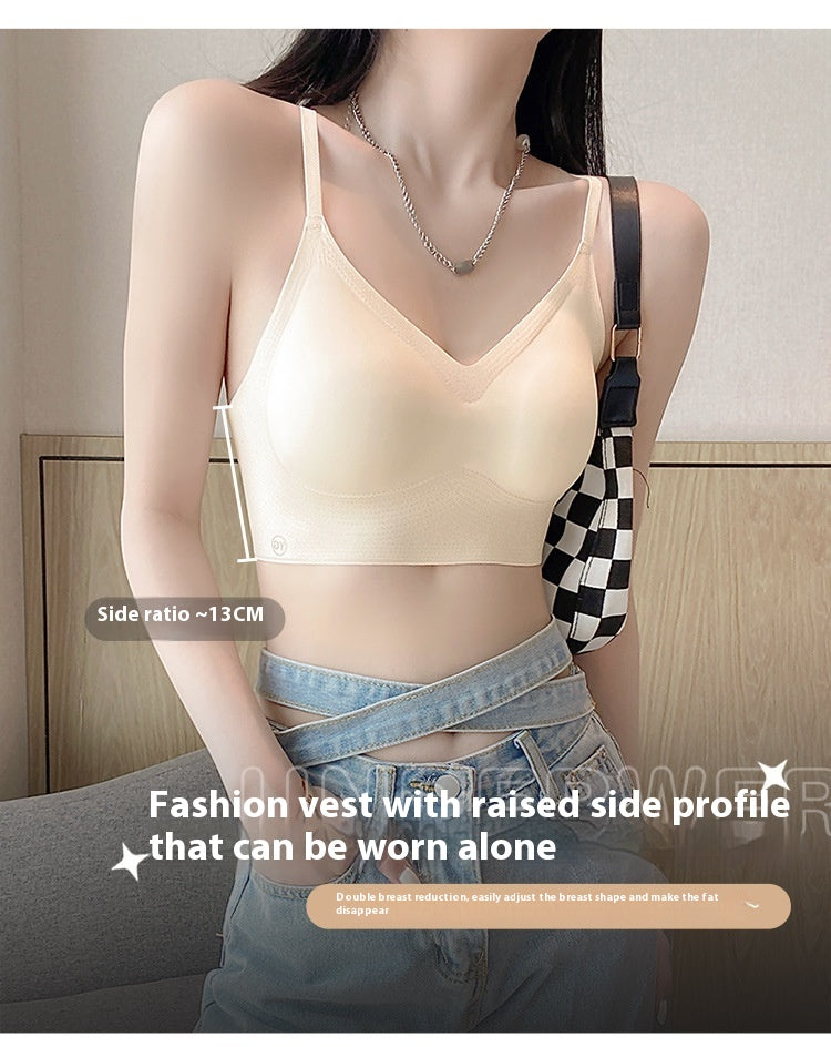 Women's U-shaped Beauty Back Push Without Back One-piece Bra