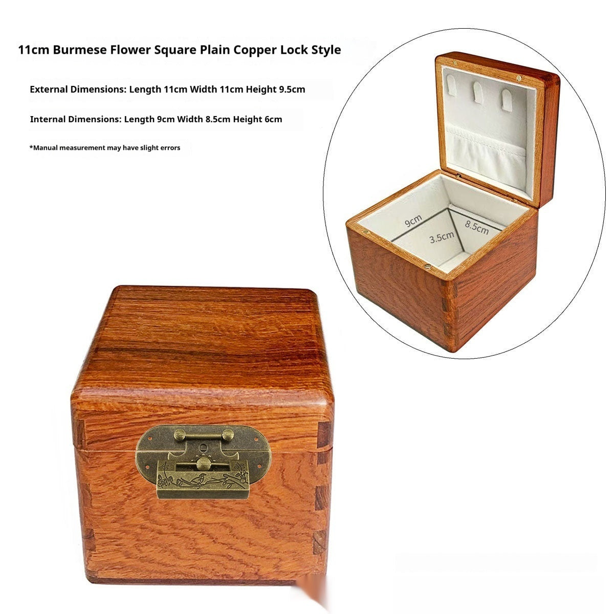 Chinese-style Vintage Dressing Box With A Lock For Jewelry And Accessories