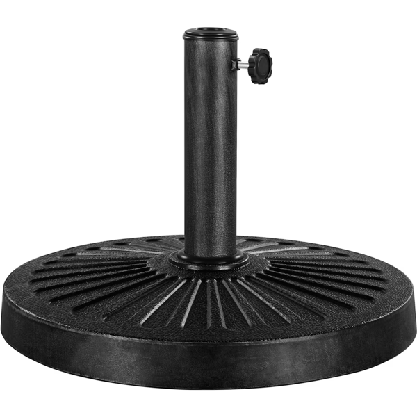 30 Lb Heavy Duty Iron Patio Umbrella Base 18in  For Outdoor, Black  Shipment From Walmart