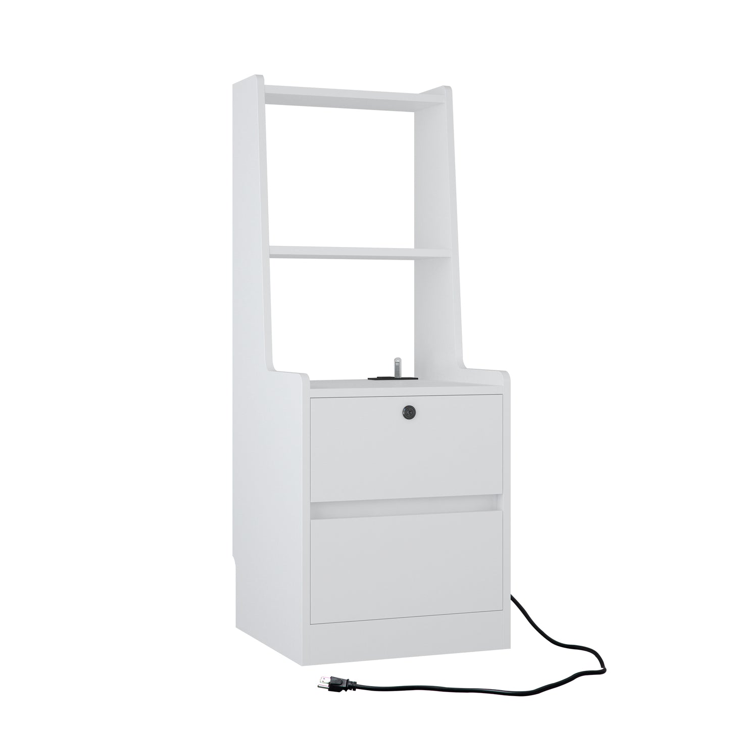 Nightstands Set Of 2, With Charging Station, Smart Nightstand With Night Light, Modern Night Stand With Bookshelf, Bedside Tables With Storage Cabinet For Bedroom,White