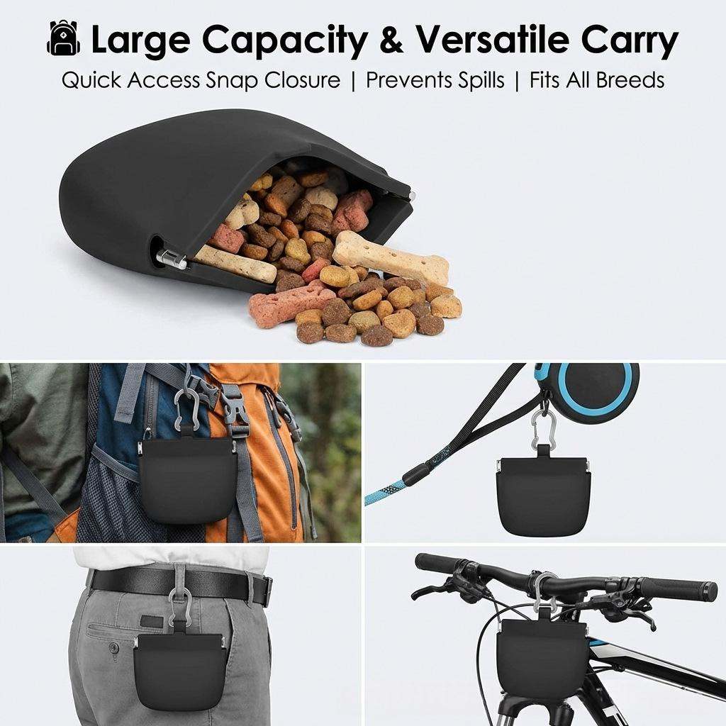 Pet Snack Portable Food Storage Bag For Dogs And Cats On The Go Organizer Bag
