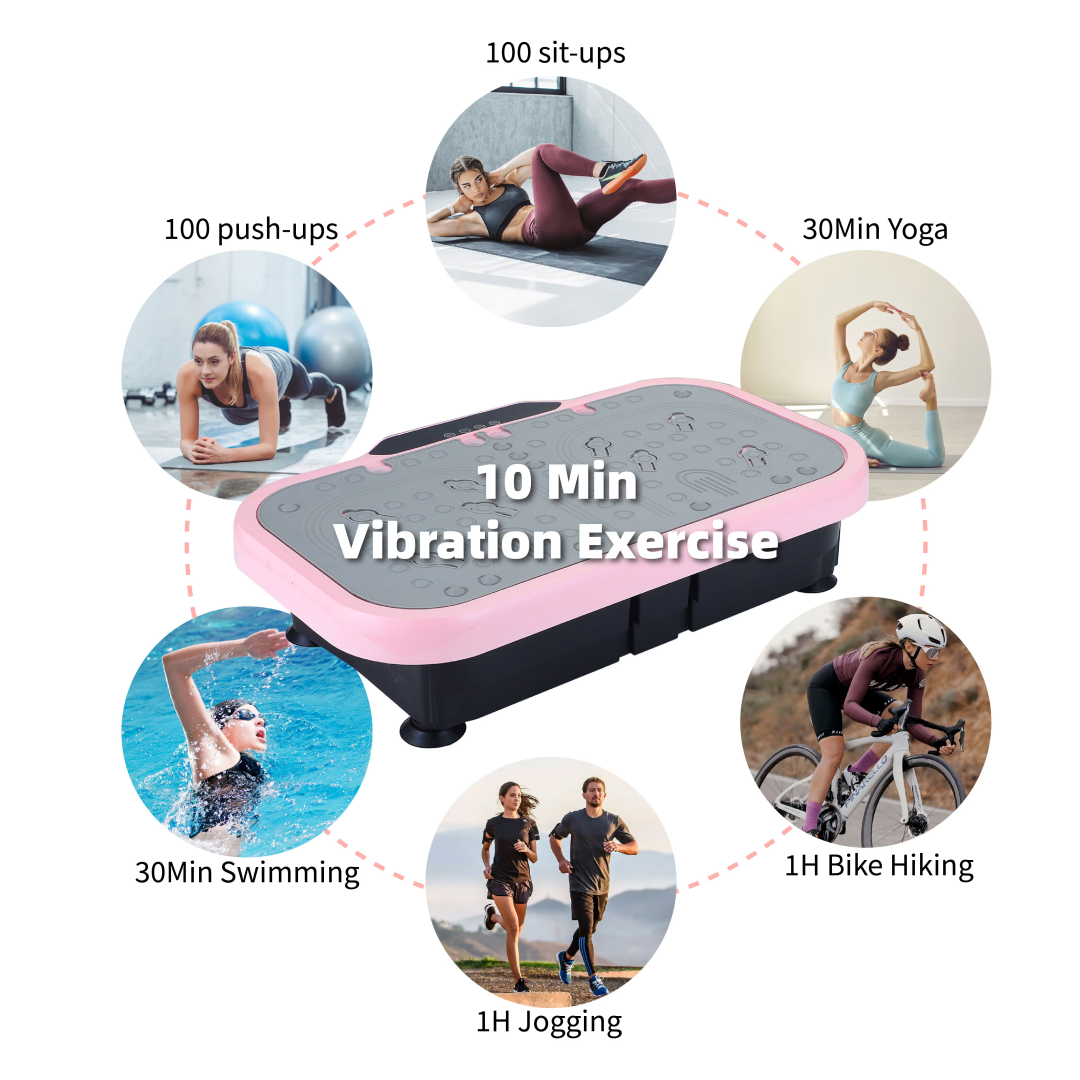 Vibration Plate Fitness Platform With Handle Whole Body Exercise Machine With 120 Speed Levels, Lymphatic Drainage, Fat Burning, And Weight Loss, Perfect For Women, Men, And Home Gym Exercise
