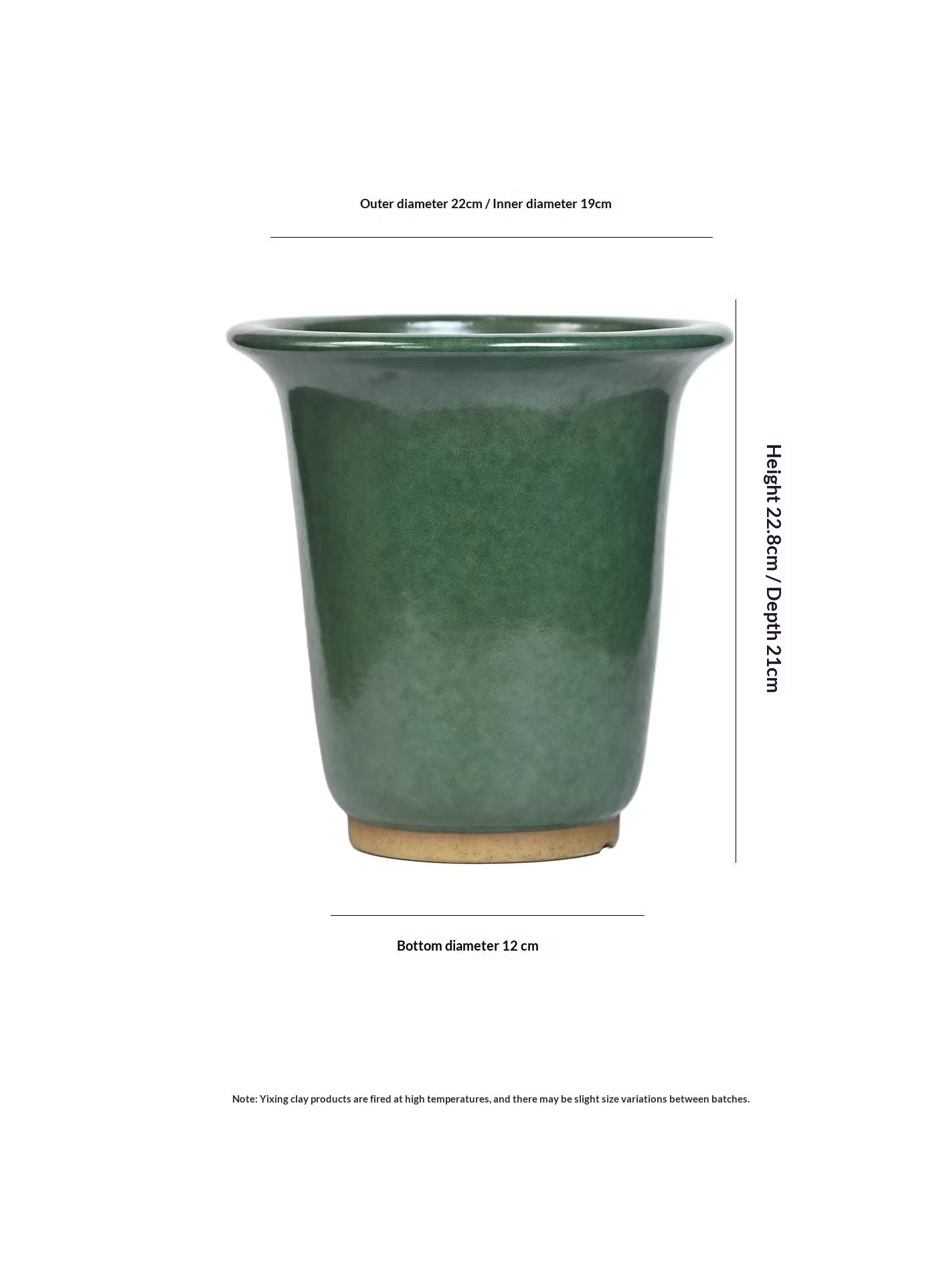 Zisha Ceramic Tea-foam Glaze Green-glazed Golden Bell Basin