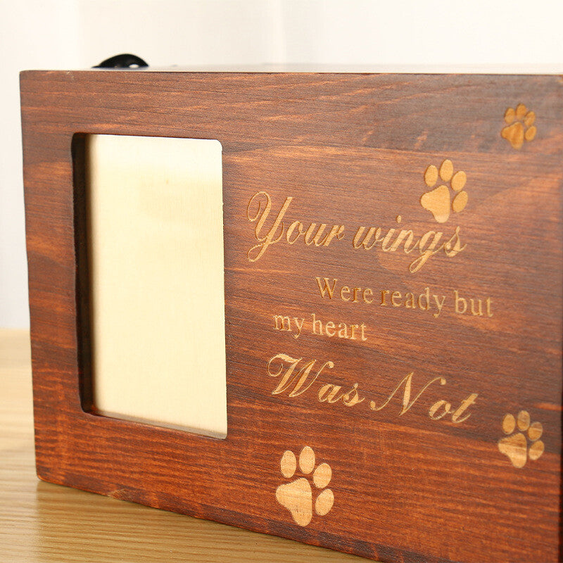 Pet Cremation Urn Ash Urns For Dogs Casket Wooden Box Commemorate Memory Box