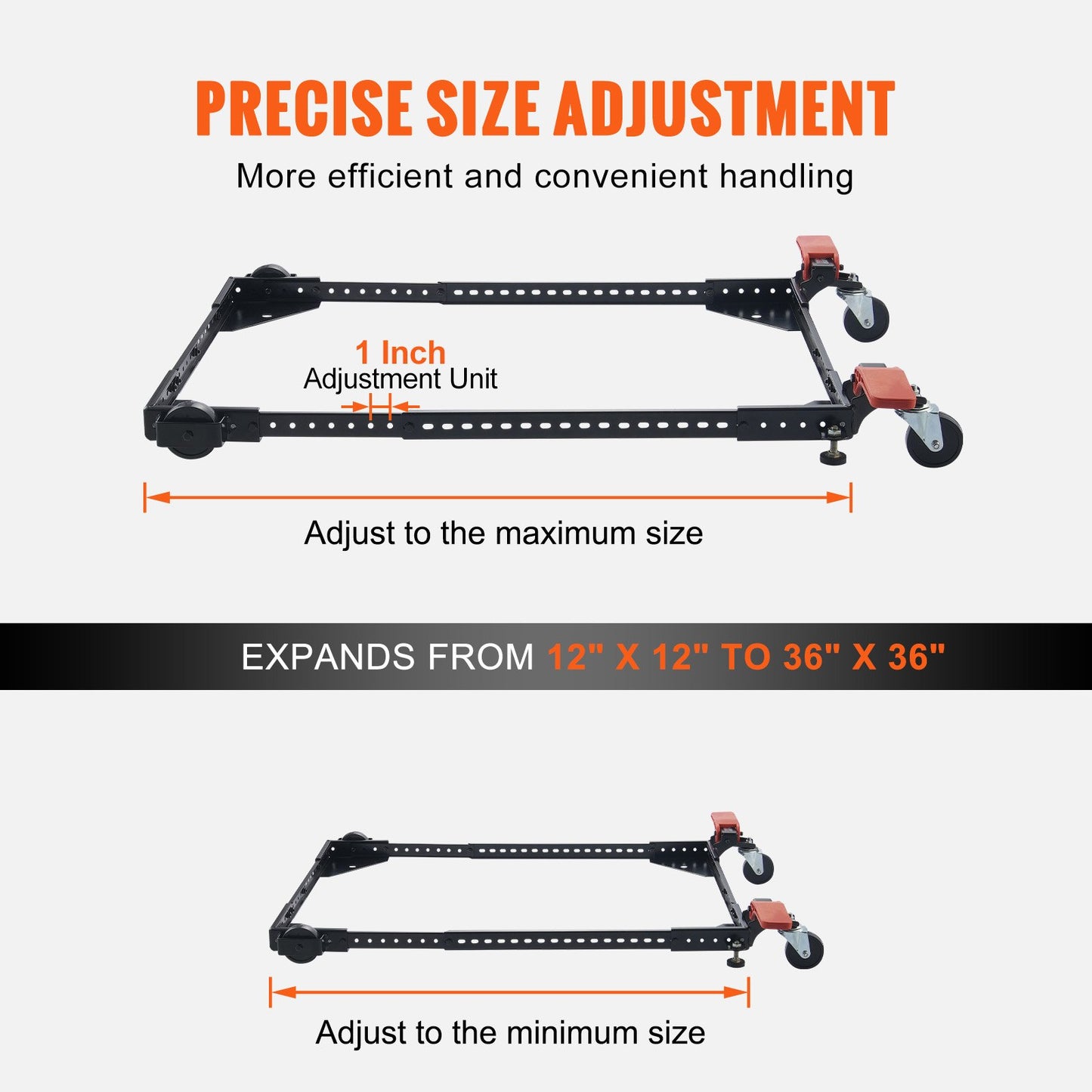 Mobile Base Heavy Duty Universal Stand 500 Lbs Capacity For Tools Machines