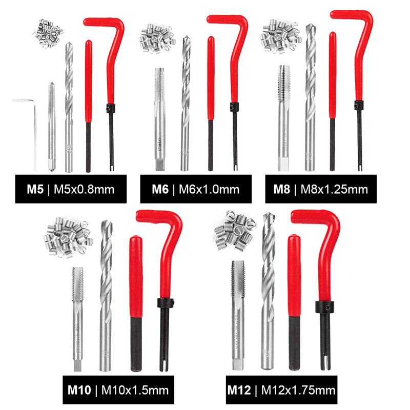 Support pan European shipping--131 Sets Of Screw Repair Tools, Tap Drill Bits Set - 131 Sets Of Tap Combination Set M5-12