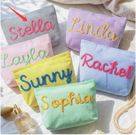 Customized Ladies Bubble Silk Makeup Bag