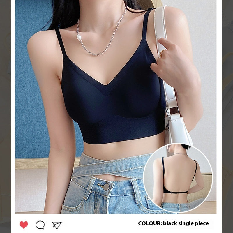 Women's U-shaped Beauty Back Push Without Back One-piece Bra