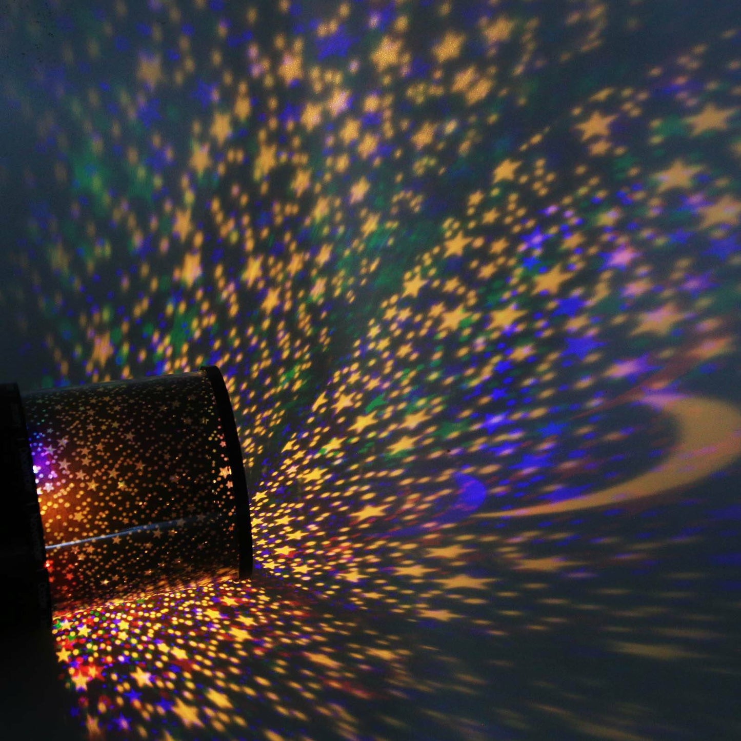 Simple Romantic LED Starry Night Sky Galaxy Projector Lamp Star Cosmos Party Home Decor Black