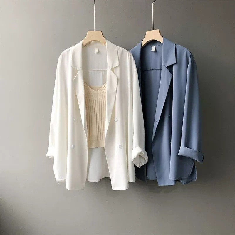 Lightweight British-Style Loose-Fit Korean-Style Sun-Protective Blazer