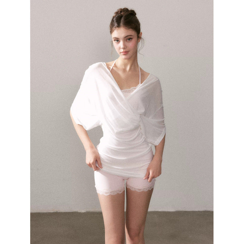 Long-sleeve Cooling Sun-protective Comfortable Casual Knit Short Sleeve