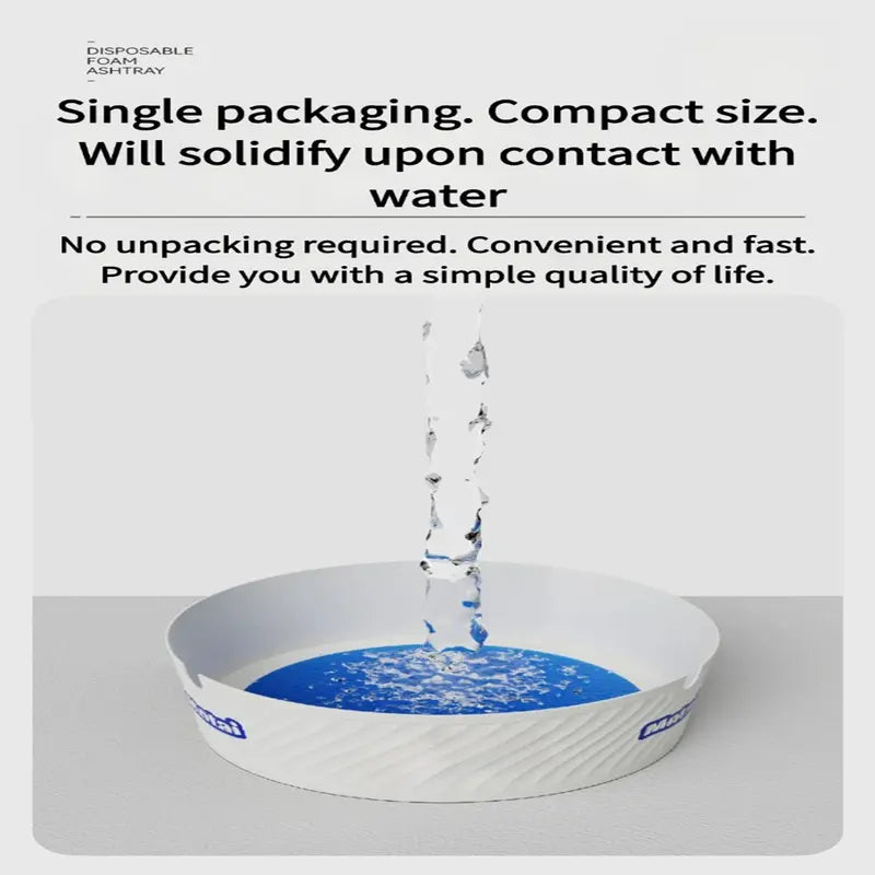 25pcs Disposable Ashtrays,Disposable Ashtrays For Cigarettes With Water Foaming Sand Base, Odor Control, Portable Ashtray For Home, Office, Car, Camping