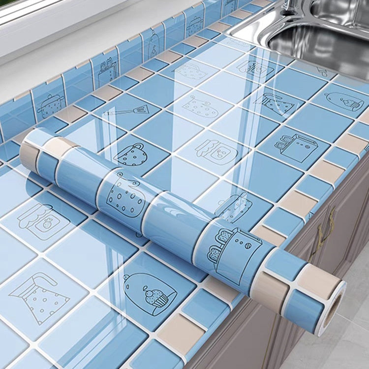 Kitchen Oil-proof Stickers Waterproof Self-adhesive Wallpaper Moisture- And Oil-resistant