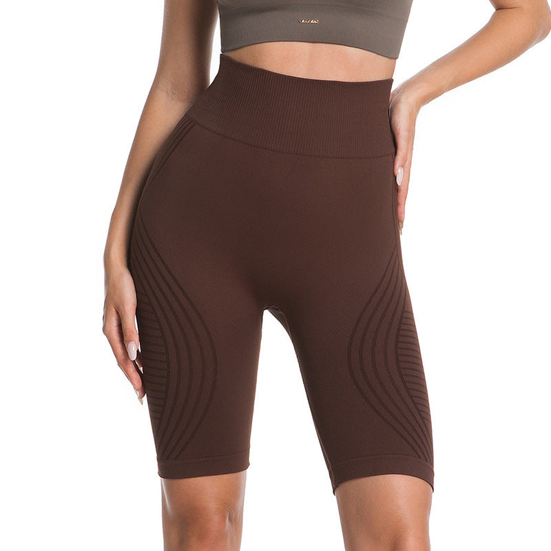 Seamless Butt-lifting Fitness Pants With Tummy-control And Capri-length Yoga Pants