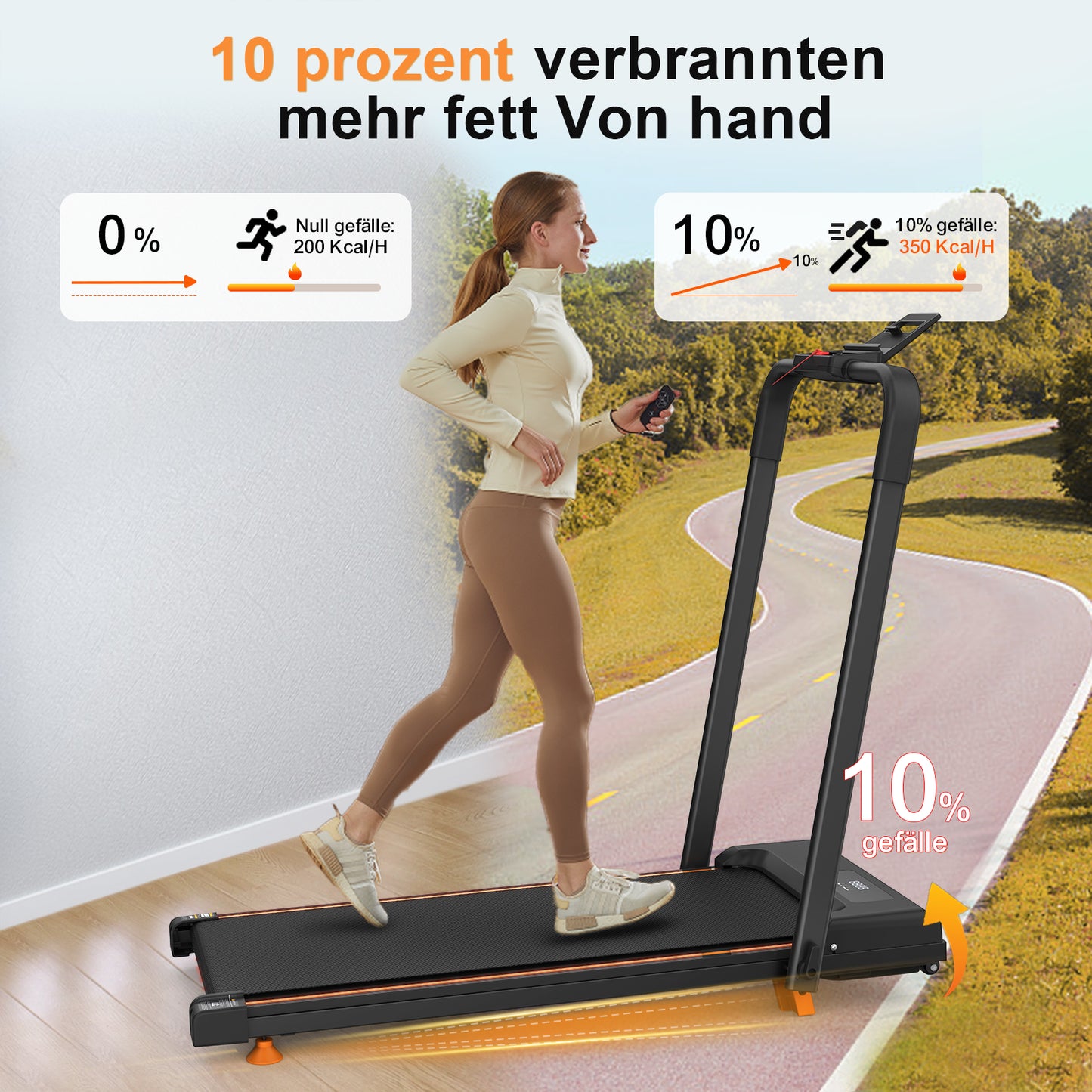Home Office Desk Treadmills, Compact Desktop Treadmills With Inclined Portable Treadmills, 2-in-1 Treadmills For Walking, Running And Jogging, With A Weight Capacity Of 120KG Treadmill,APP