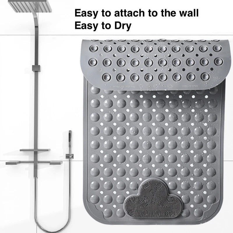 Anti Mold Rubber Shower Mat Non Slip Bathtub Strong Suction Extra Large Bath Mat
