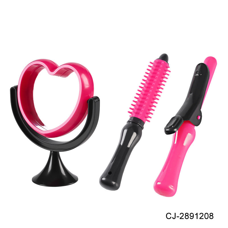 Princess Play House Hair Dryer Hair Curler Makeup Mirror Colored Box Suite