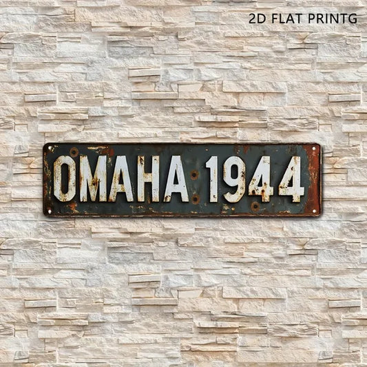 CIFbuy Vintage Military Aluminum Sign Omaha Beach WW2 Landmark Rustic Wall Decor For Garage Bar Man Cave - TikTok, Temu Pick-up Service