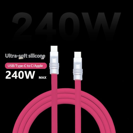 PD Fast-charging Dual-head Ultra-soft Silicone Data Cable