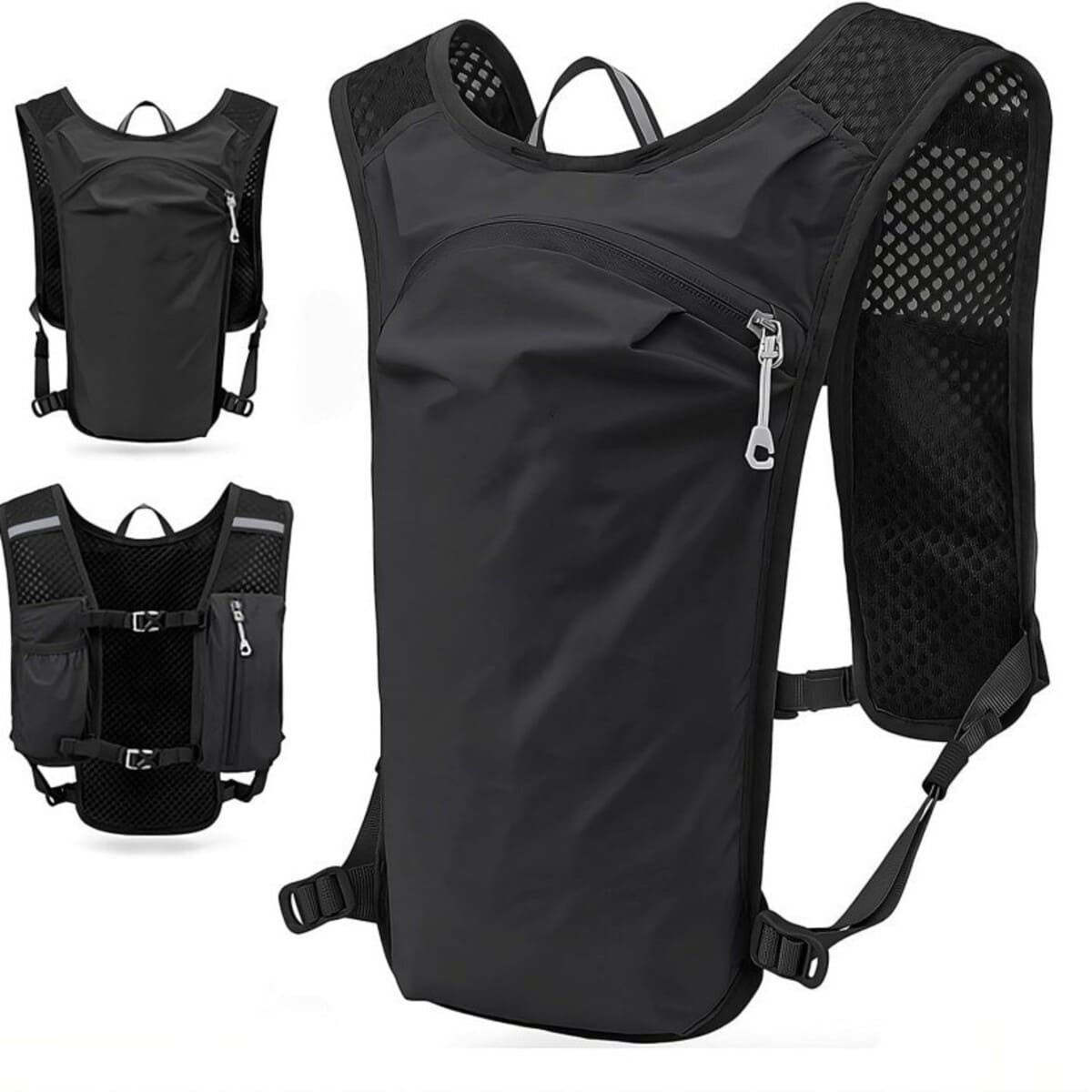 Lightweight Hydration Vest Backpack For Running Cycling Hiking, Breathable Trail Running Pack With Water Bladder Compartment And Multi-Pocket Storage