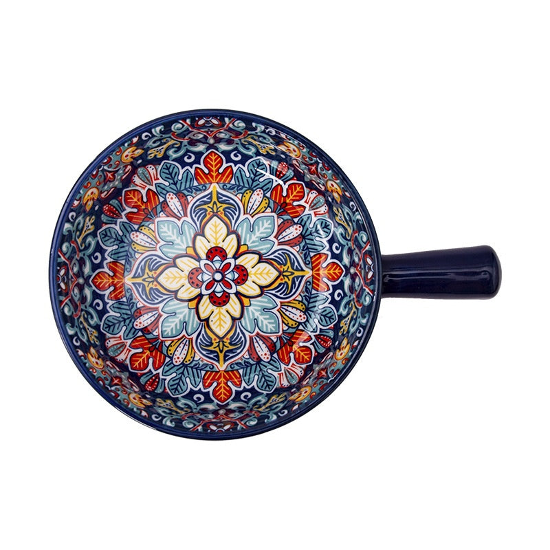 Bohemian Ceramic-handled Bowl Creative Design For Home Use