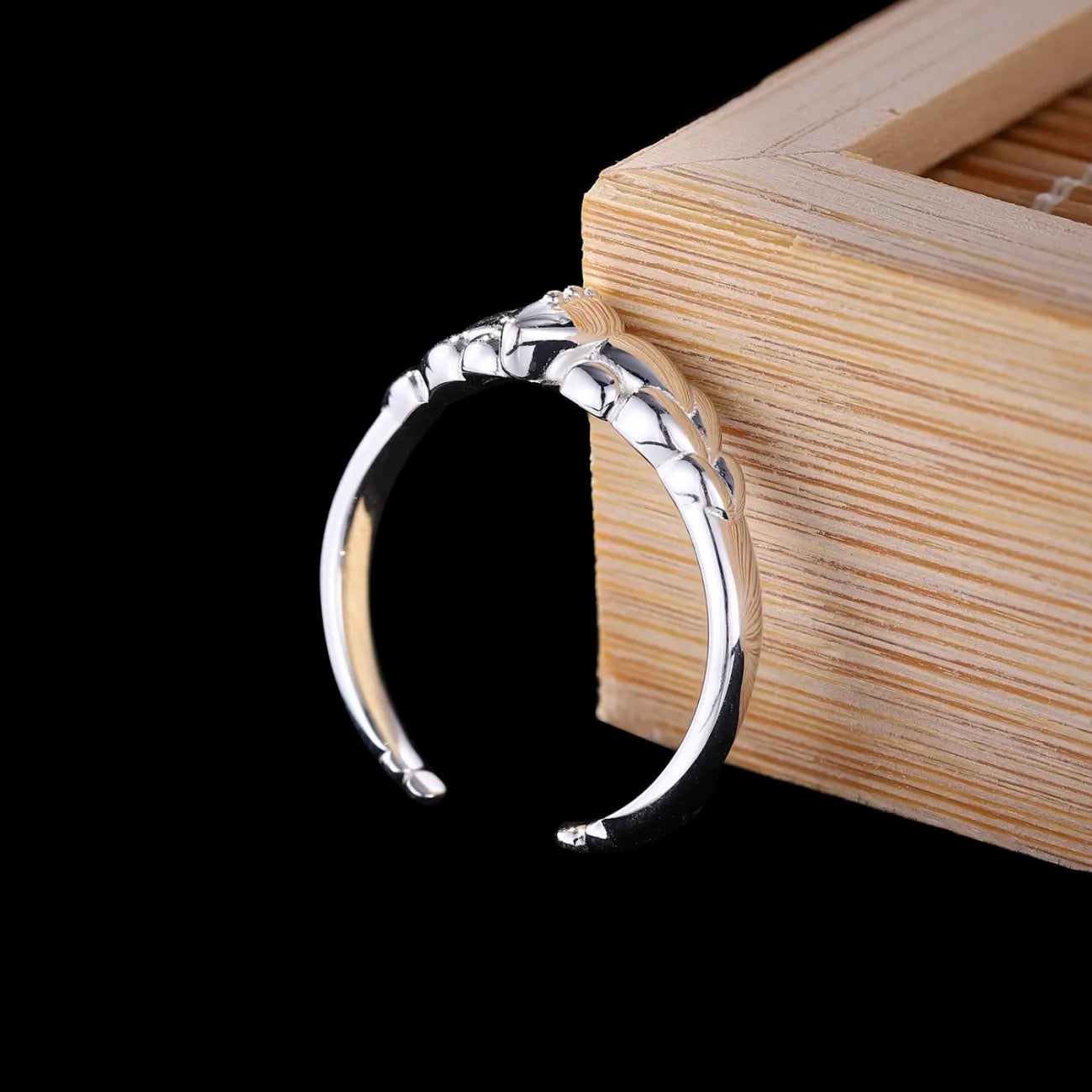 1pcs Wheat Spike Twisted Tiny Crystal Adjustable Open Ring, Minimalist Chinese Elegant Style, For Women Daily Travel Wear & Girlfriend Valentine Birthday Gifts