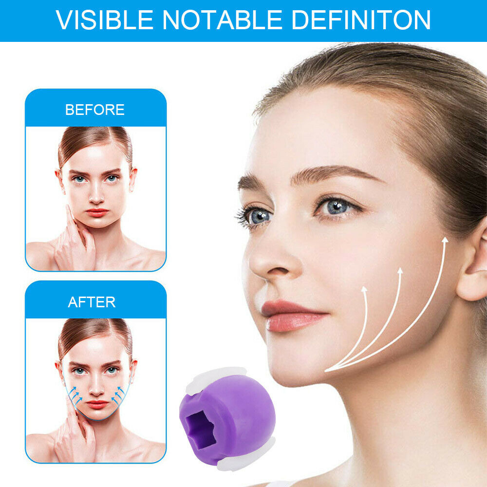 Facial Exerciser Exercise Ballneck Toner3-stage Mandibular Exerciser Jaw Trainer  Purple