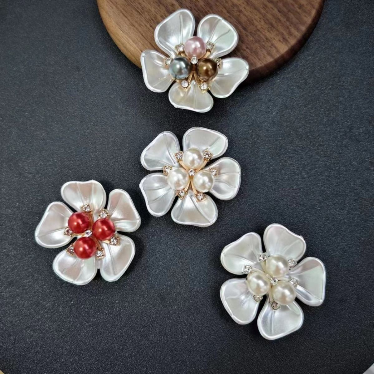 Pearl Rose Hair Accessories Diy Alloy Accessories