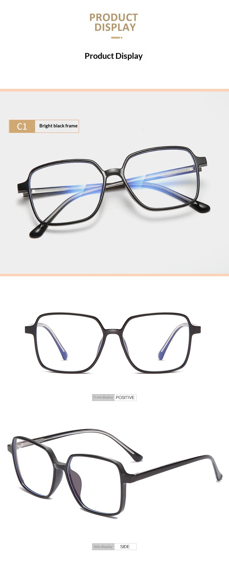 Lijia Korean Version Large Frame Anti Blue Light Goggles, Internet Famous, Same Type Of Goggles 1542