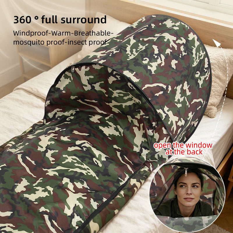 3D Sleeping Bag For One Or Two People Portable Lightweight, Mosquito-Proof  And Dirt-Resistant Tent Sleeping Bag Cover For Outdoor Camping