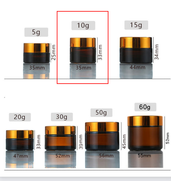 Amber Glass Cream Jar For Light-sensitive Products
