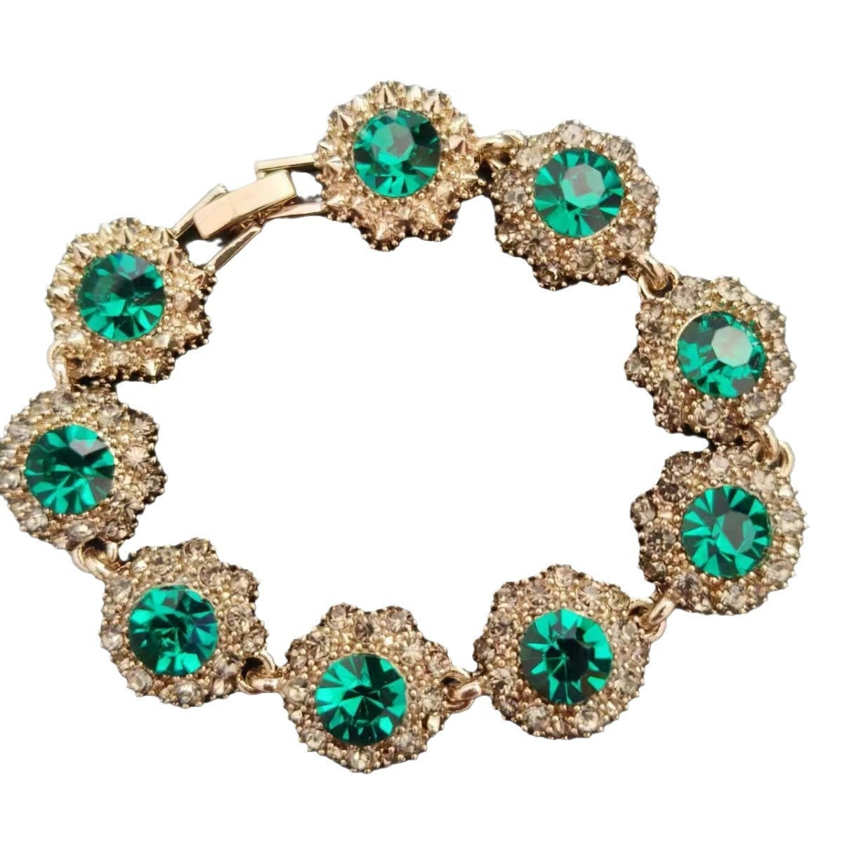 Super Flash Rhinestone Vintage Bracelet Women's Korean