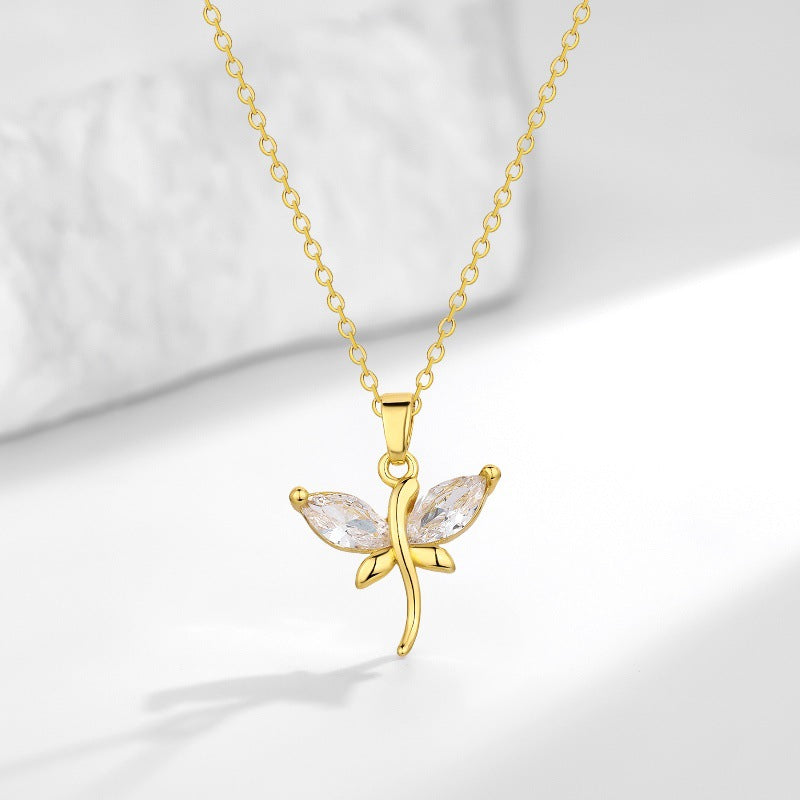Zircon Niche Design Japanese-Korean Style Fashionable Minimalist Necklace