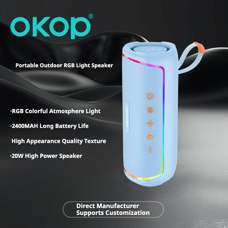 KP-842 Portable Bluetooth Speaker TF Card Support Subwoofer Ambient Light Compact Size Long Battery Life High Volume Best Seller