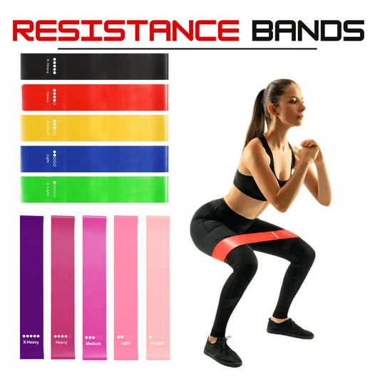 Resistance Bands Loop Set Of 10 Exercise Strength Workout Fitness Yoga Booty Band Training