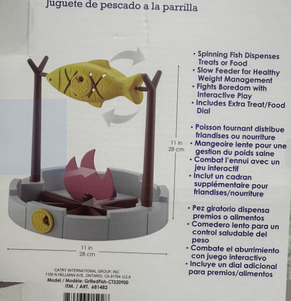Cat Food Dispenser For Cats To Relieve Boredom, Play With Cats, Pet Supplies,Grilled Fish Styling Gifts