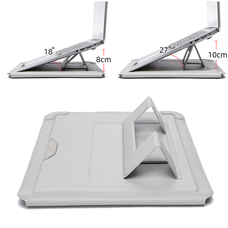 Laptop Sleeve With Built-in Bracket For Cooling Suitable For Slim And Lightweight Business Laptops