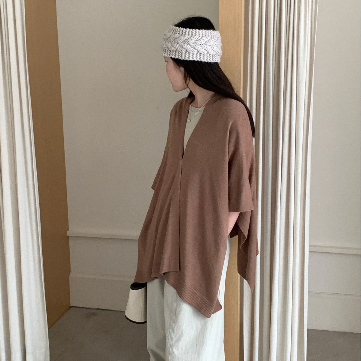 Korean-style Fashionable Versatile Travel Cloak Knitted Cardigan
