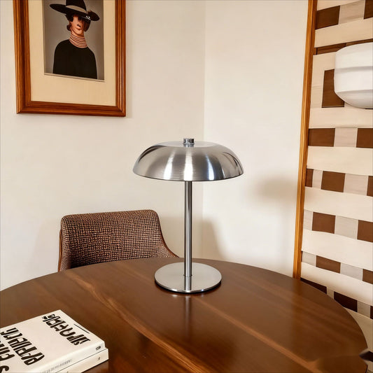 Iron Mushroom Charging Table Lamp For Bedroom And Dining Room Decor
