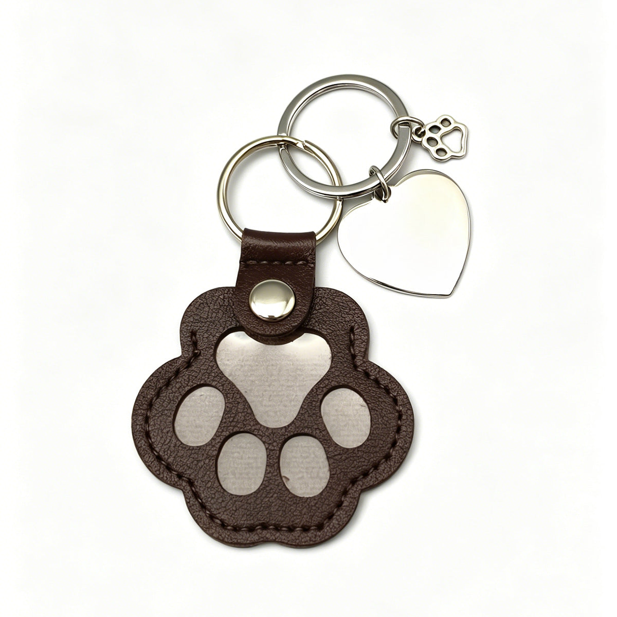 Carved Pet Photo Keychain Pendant