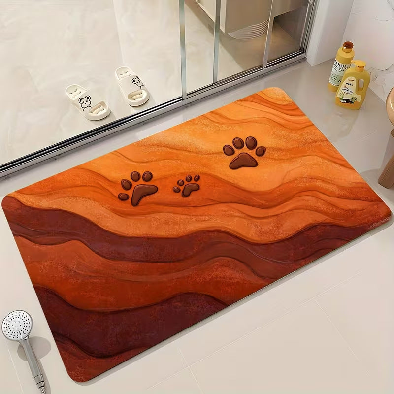 3D Visual Colorful Diatomaceous Earth Bath Mat For The Bathroom