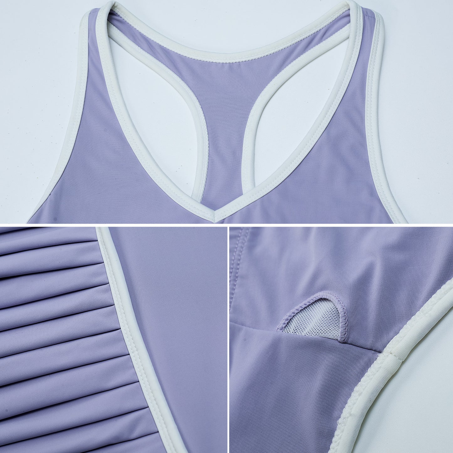 Contrast Color Sports Tennis Dress Women's Outdoor Running Fitness