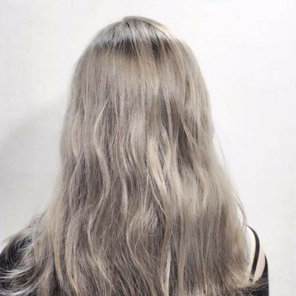 The New  Brown Gold Blonde Long Wavy Wig Synthetic Curly Hair Cosplay Fashion